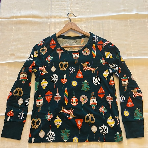 Old Navy Christmas Pajama Top Size Large - Picture 1 of 5